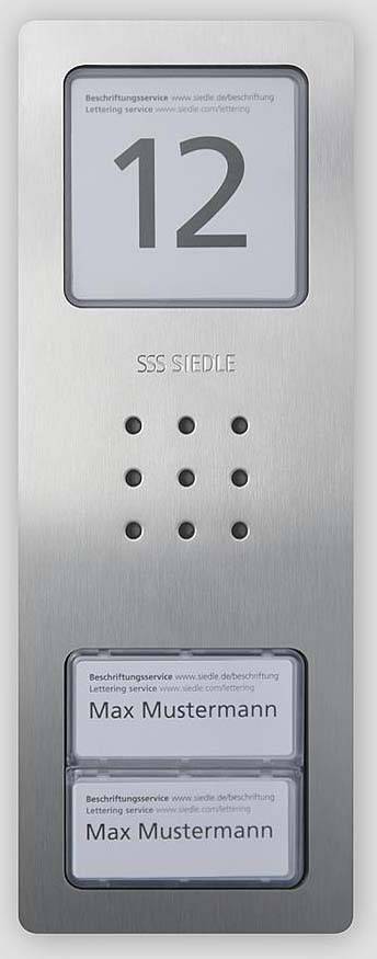 Siedle 210008734-00 Buitenunit voor Intercom Kabelgebonden RVS