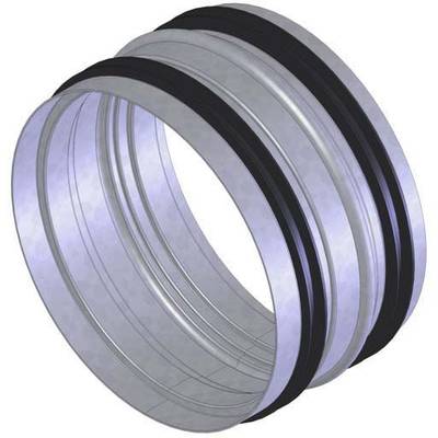 Metalen ring met meerdere concentrische lagen en twee zwarte rubberen afdichtingen. Technisch onderdeel, waarschijnlijk bedoeld voor afdichtingsdoeleinden.