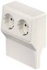 OBO Bettermann SL 2GT2050 cws Inzetstuk voor stopcontact voor Accessoires voor elektroplintsysteem Crème-wit 1 stuk(s)