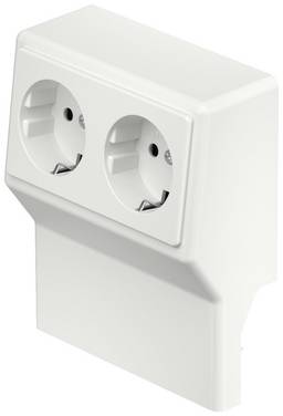 OBO Bettermann SL 2GT2050 rws Inzetstuk voor stopcontact voor Accessoires voor elektroplintsysteem  Zuiver wit 1 stuk(s)