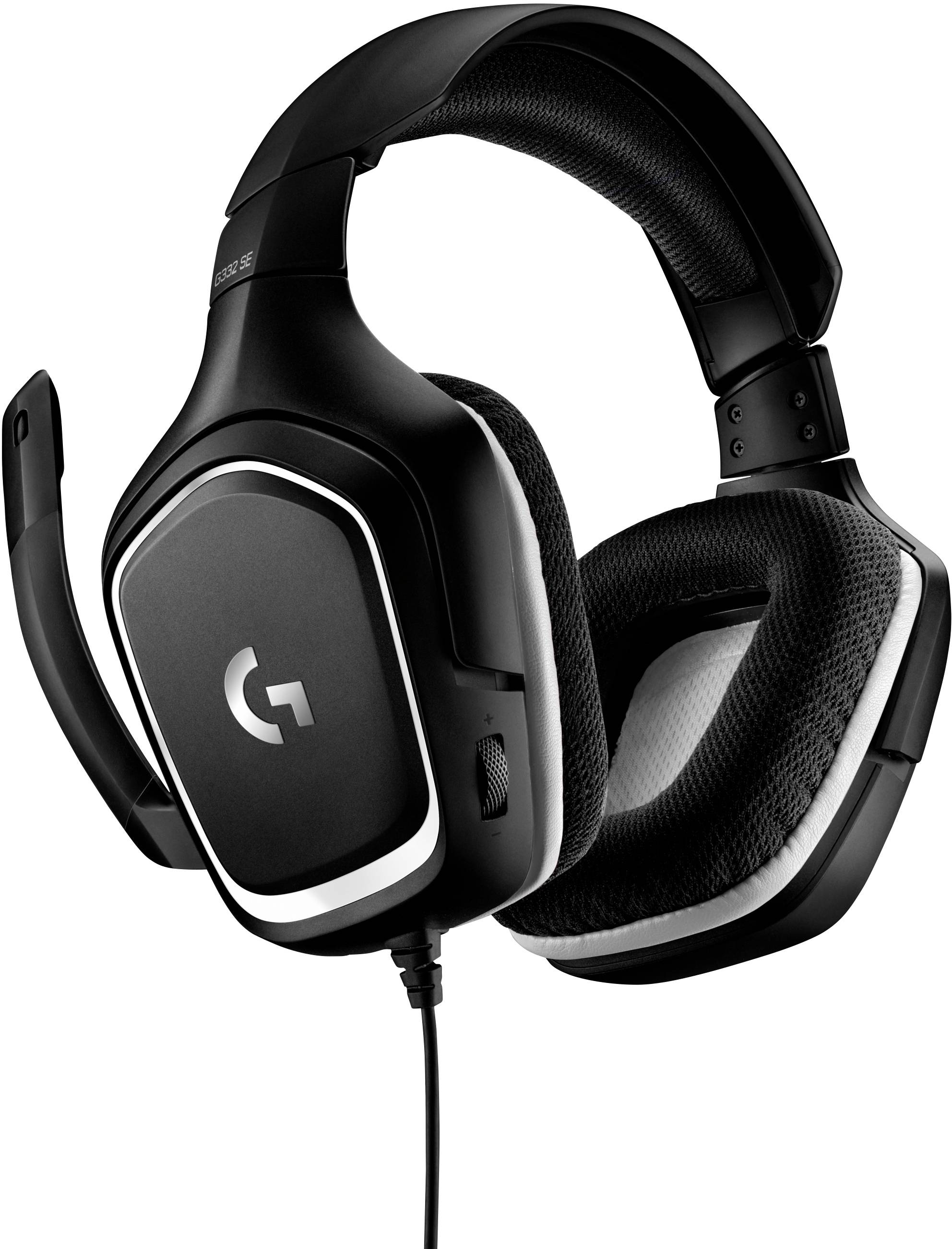 Logitech G332 Over Ear headset Kabel Stereo Zwart, Wit Microfoon uitschakelbaar (mute) Gamen