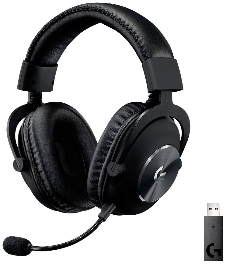 Logitech Gaming PRO X Gamen On Ear headset Radiografisch 7.1 Surround Zwart Volumeregeling, Microfoon uitschakelbaar (mu