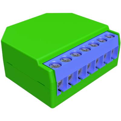 'Groene elektrische verdeelblok met blauwe aansluitingen, geschikt voor het aansluiten van meerdere kabels.'