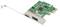 'Een groene PCIe-uitbreidingskaart met twee USB 3.0-poorten, gemonteerd op een metalen beugel, geschikt voor computeruitbreiding.'
