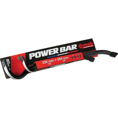 Verpakking van een koevoet met opschrift 'Power Bar', lengte 350 mm + 600 mm, zwart met rode kartonnen hoes, merknaam zichtbaar.