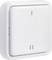 Lichtschakelaar in het wit, rechthoekig met afgeronde hoeken, twee schakelaarknoppen zichtbaar.