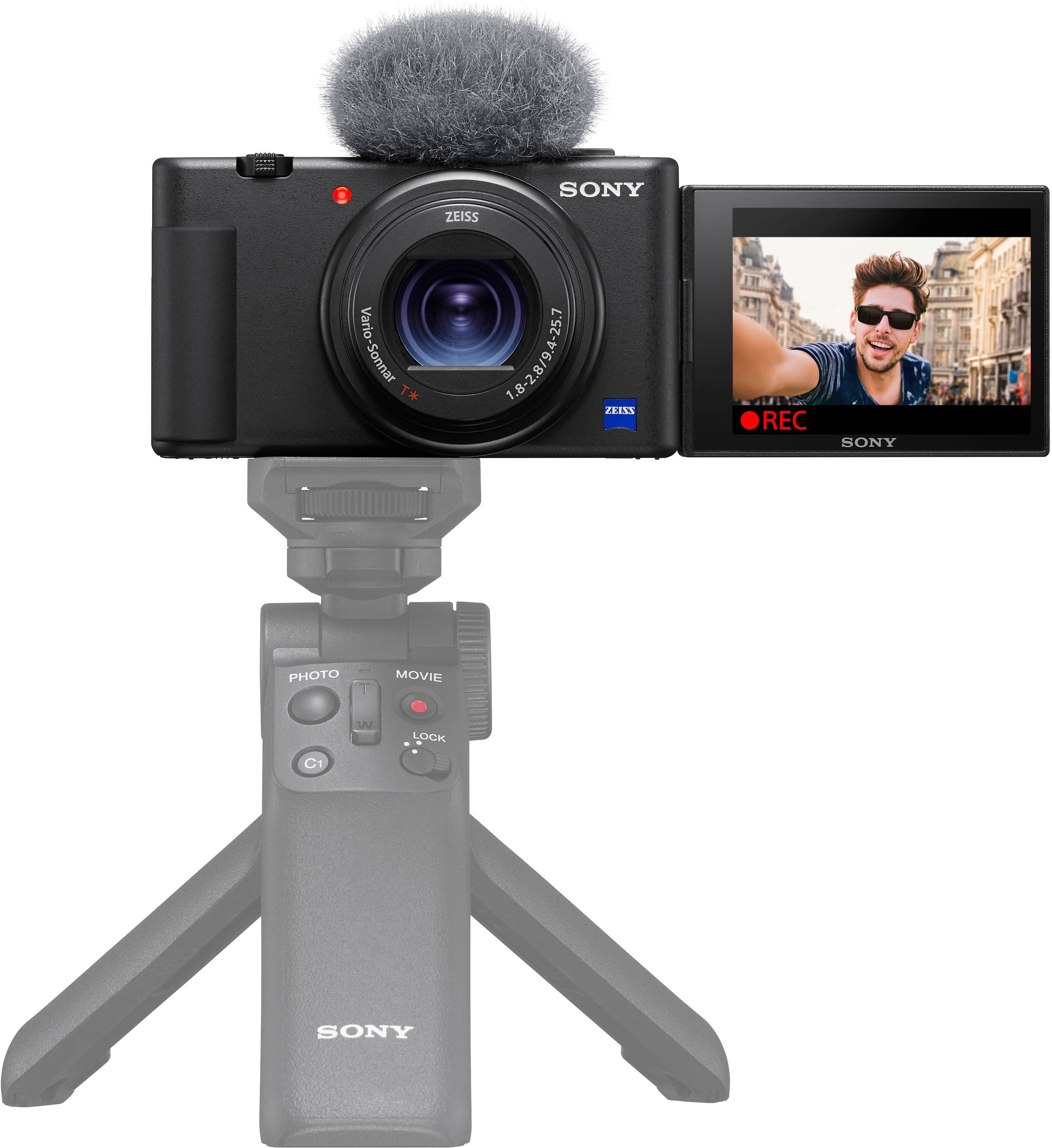Sony Digitalkamera Digitale camera 20.1 Mpix Zoom optisch: 2.7 x Zwart Incl. accu 4K video, Klapbaar display-3