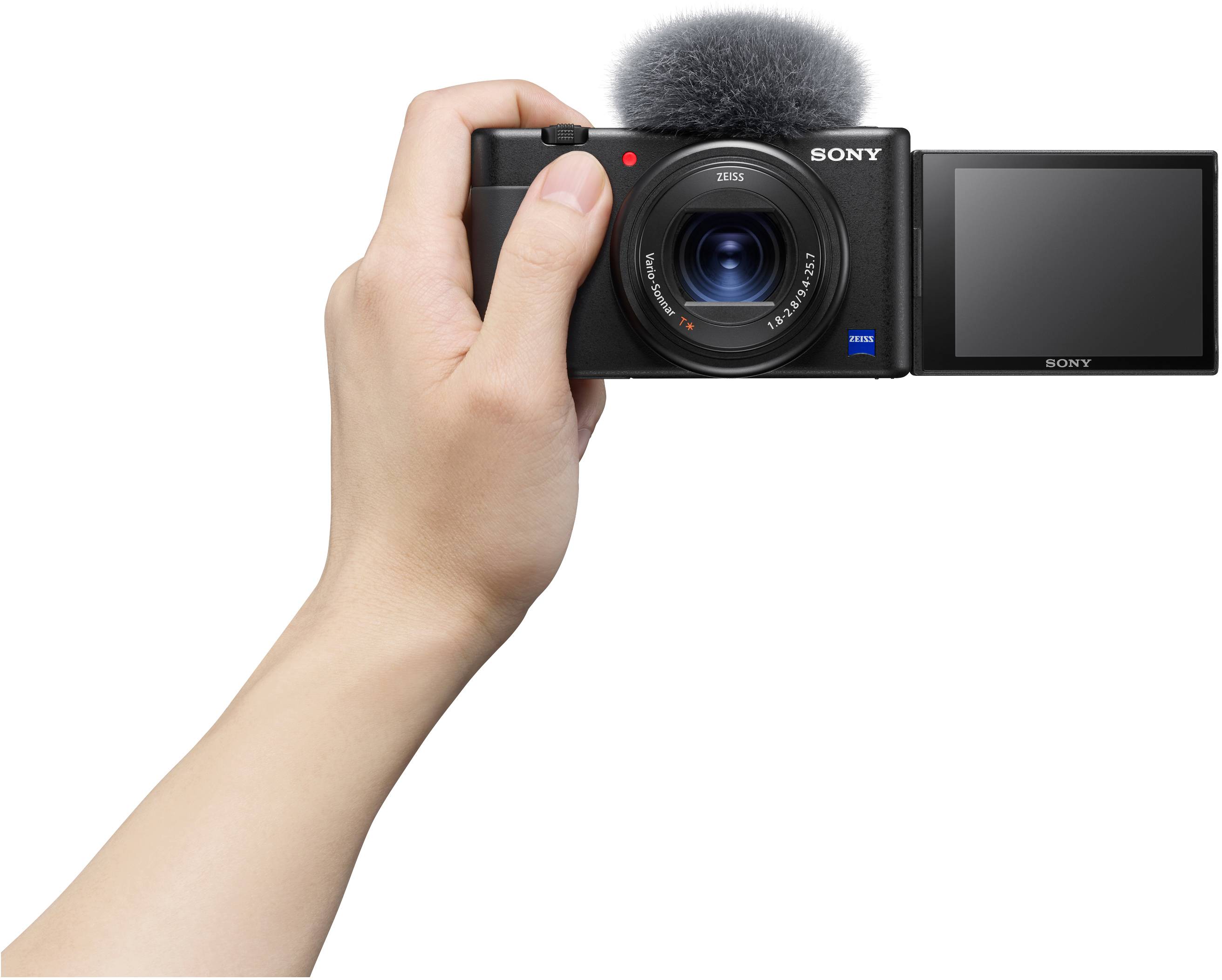 Sony Digitalkamera Digitale camera 20.1 Mpix Zoom optisch: 2.7 x Zwart Incl. accu 4K video, Klapbaar display-6