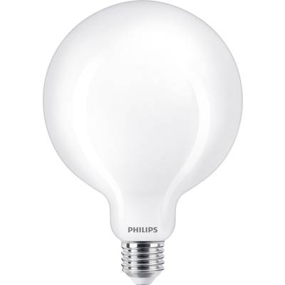 Een witte LED-lamp met E27-fitting van het merk Philips. Ideaal voor energiezuinige verlichting.