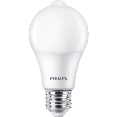 LED-lamp van Philips met E27-fitting, energiezuinig en in klassieke vorm.