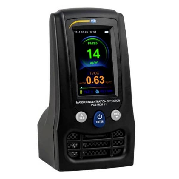 PCE Instruments PCE-RCM 11 Fijnstofmeter Luchtvochtigheid, Temperatuur, Fijnstof, Luchtdeeltjes Met temperatuurmeting, Met USB-interface, Met datalogger