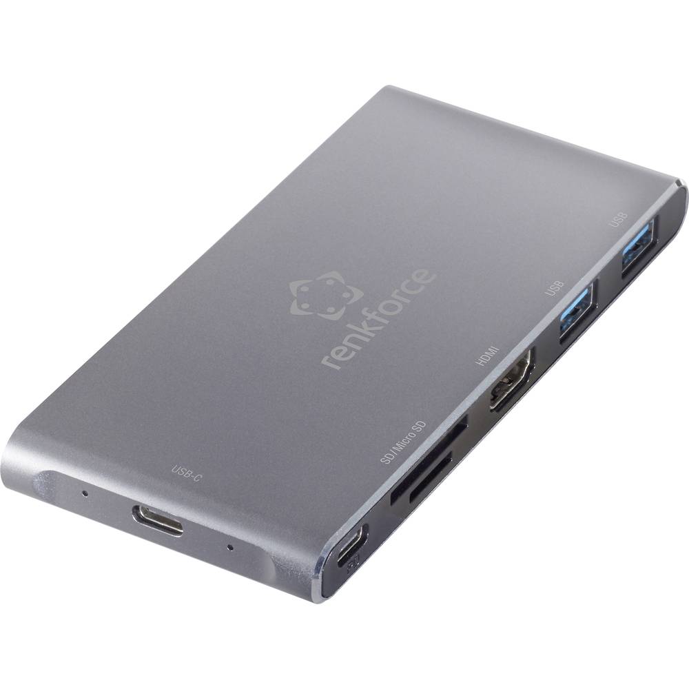 Renkforce RF-4599772 USB-C dockingstation USB-C Power Delivery, Geïntegreerde kaartlezer