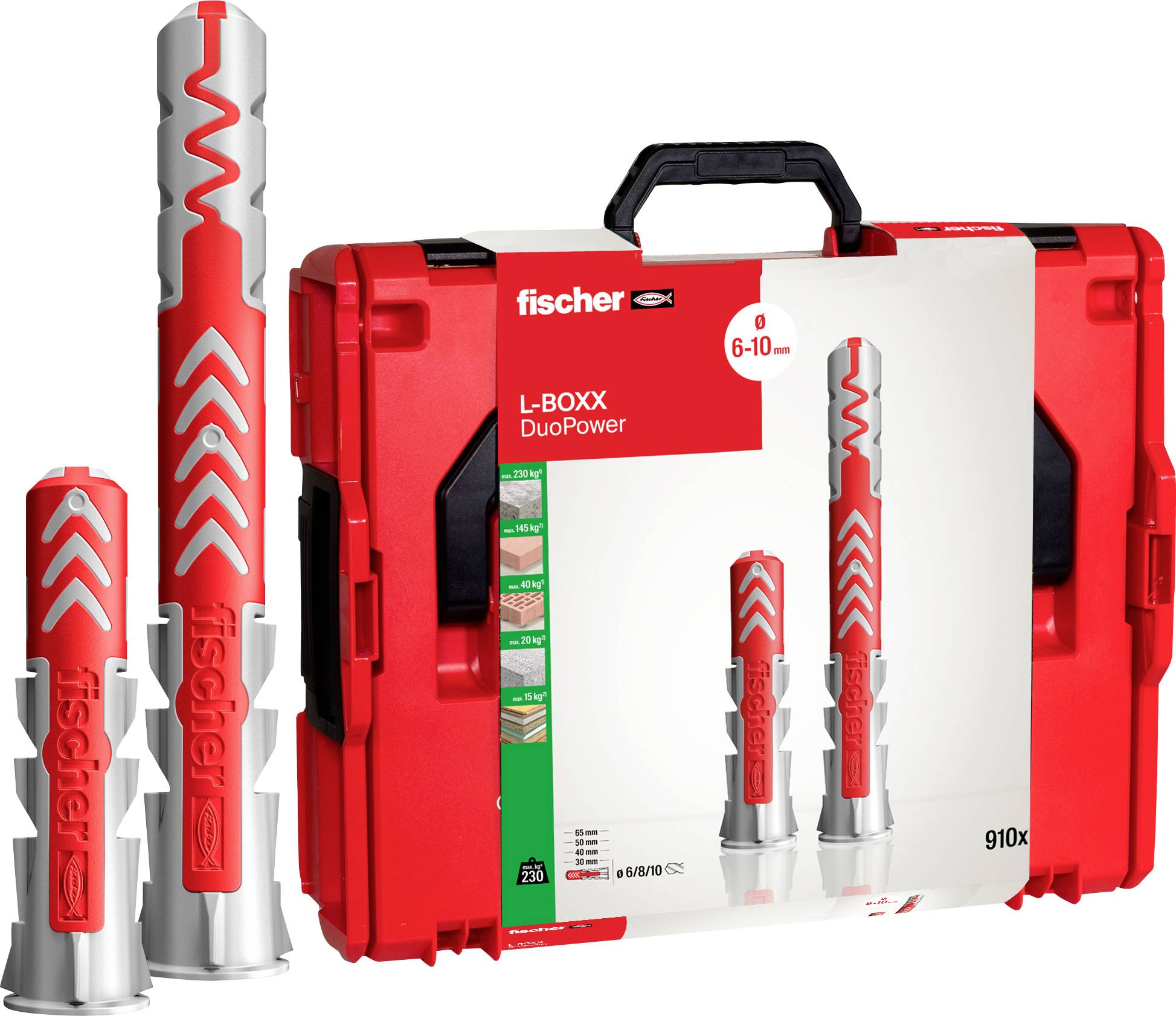 Fischer 558627 DUOPOWER Assortimentsdoos pluggen 910 onderdelen
