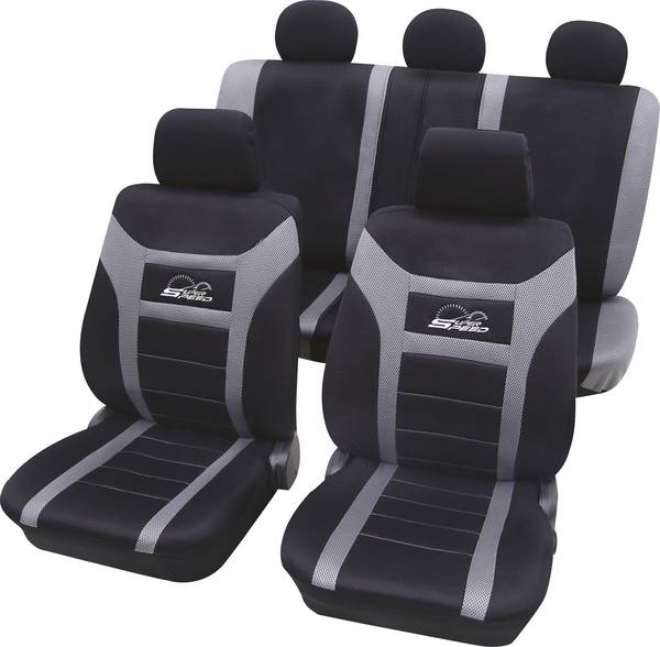 HP Autozubehör 22916  Autostoelhoes  Polyester Antraciet Bestuurder, Passagier, Achterbank