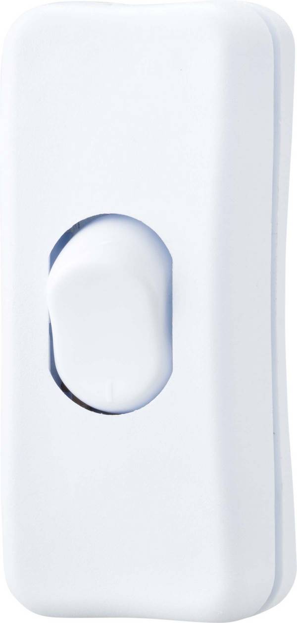 TRU COMPONENTS TC-9201172 Snoerschakelaar  250 V/AC 2 A 1x uit/aan Wit Continu 1 stuk(s)