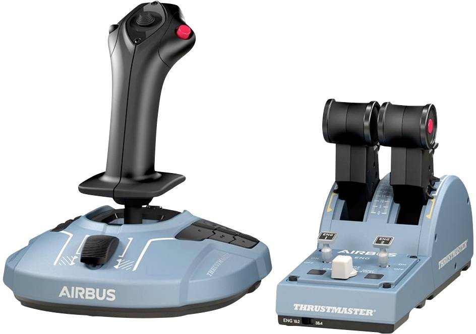 Thrustmaster TCA Officer Pack Airbus Edition Joystick USB PC Blauw, Zwart Incl. schuifregelaar-5