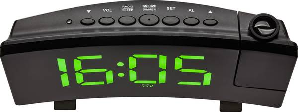 TFA Dostmann 60.5015.04 Wekker Kwarts Zwart   Groot display, USB-aansluiting