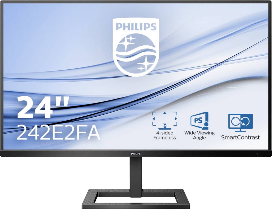 Philips 242E2FA LCD-monitor Energielabel D (A - G) 2.5 cm (1 inch) 1920 x 1080 Pixel 16:9 4 ms DisplayPort IPS LED