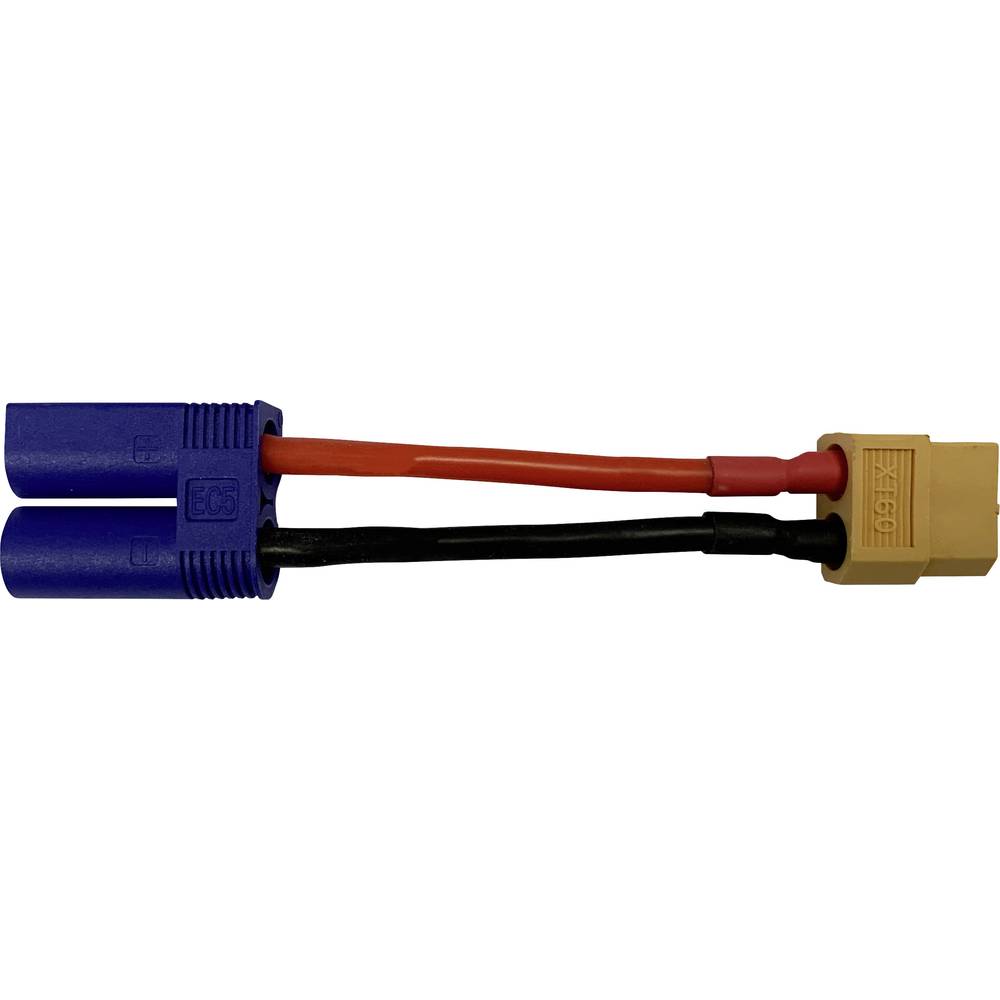 Reely Adapterkabel [1x EC5-stekker - 1x XT60-bus] 10.00 cm RE-6903786