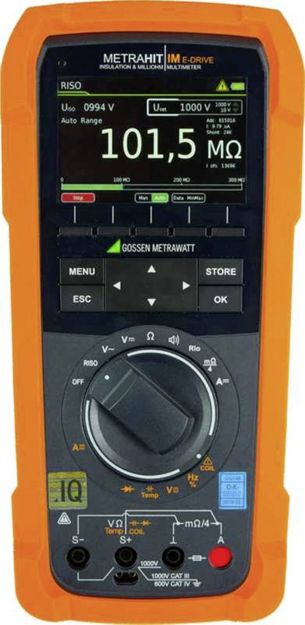 Gossen Metrawatt M274S Multimeter, High-precision multimeter Kalibratie (DAkkS) Digitaal Datalogger CAT III 1000 V, CAT IV 600 V Weergave (counts): 31000