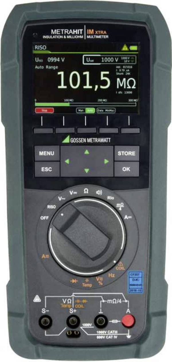 Gossen Metrawatt M273S Multimeter, High-precision multimeter Kalibratie (DAkkS) Digitaal Datalogger CAT III 1000 V, CAT IV 600 V Weergave (counts): 31000