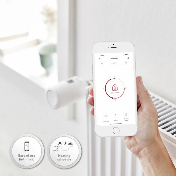 Danfoss Ally™ Draadloze radiatorthermostaat Elektronisch  5 tot 35 °C