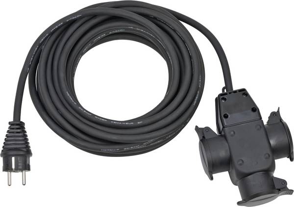 Brennenstuhl 1167810301 Stroom Verlengkabel   Zwart 10.00 m H07RN-F 3G 1,5 mm²