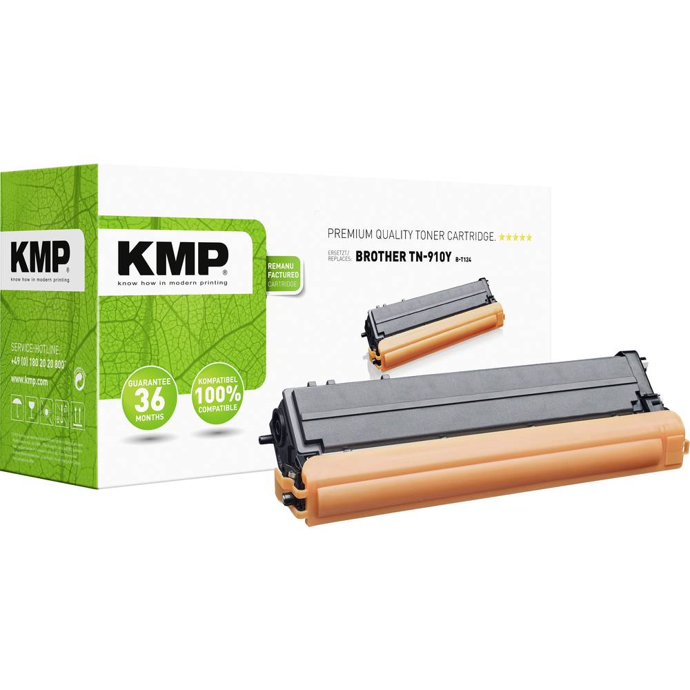 KMP Toner vervangt Brother TN-910Y Geel 9000 bladzijden B-T124