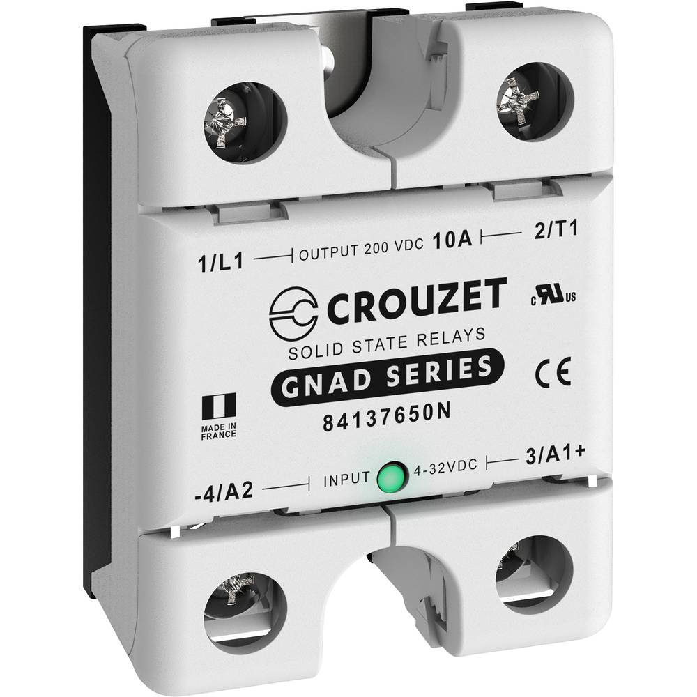 Crouzet Halfgeleiderrelais 84137650N 10 A Schakelspanning (max.): 200 V/AC DC-circuit 1 stuk(s)