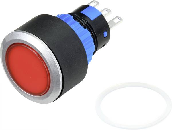 TRU COMPONENTS TC-9219072 Druktoets 250 V/AC 3 A 1x uit/(aan) Continu (Ø) 25 mm IP65 1 stuk(s)