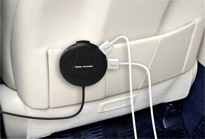 RealPower 195446 USB-oplader 47 W Auto Uitgangsstroom (max.) 2400 mA Aantal uitgangen: 6 x USB-1