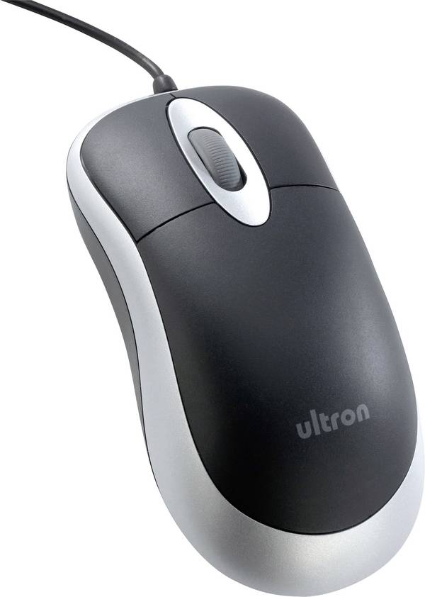 Ultron muis UM-100 basic optisch zwart/zilver USB retail