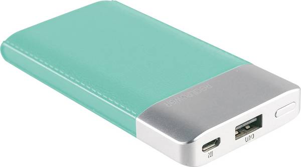 RealPower PB-4000 Powerbank 4000 mAh  LiPo  Blauw Statusweergave