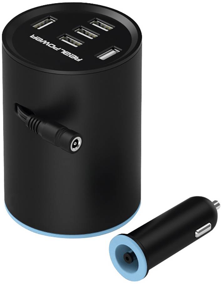 RealPower 195445 USB-oplader 50 W Auto Uitgangsstroom (max.) 2400 mA Aantal uitgangen: 5 x USB-1