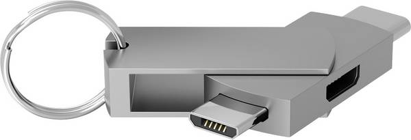 Terratec USB 2.0 Adapter [1x Micro-USB-bus - 1x Micro-USB-stekker, USB-C stekker] CONNECT C600 0 m