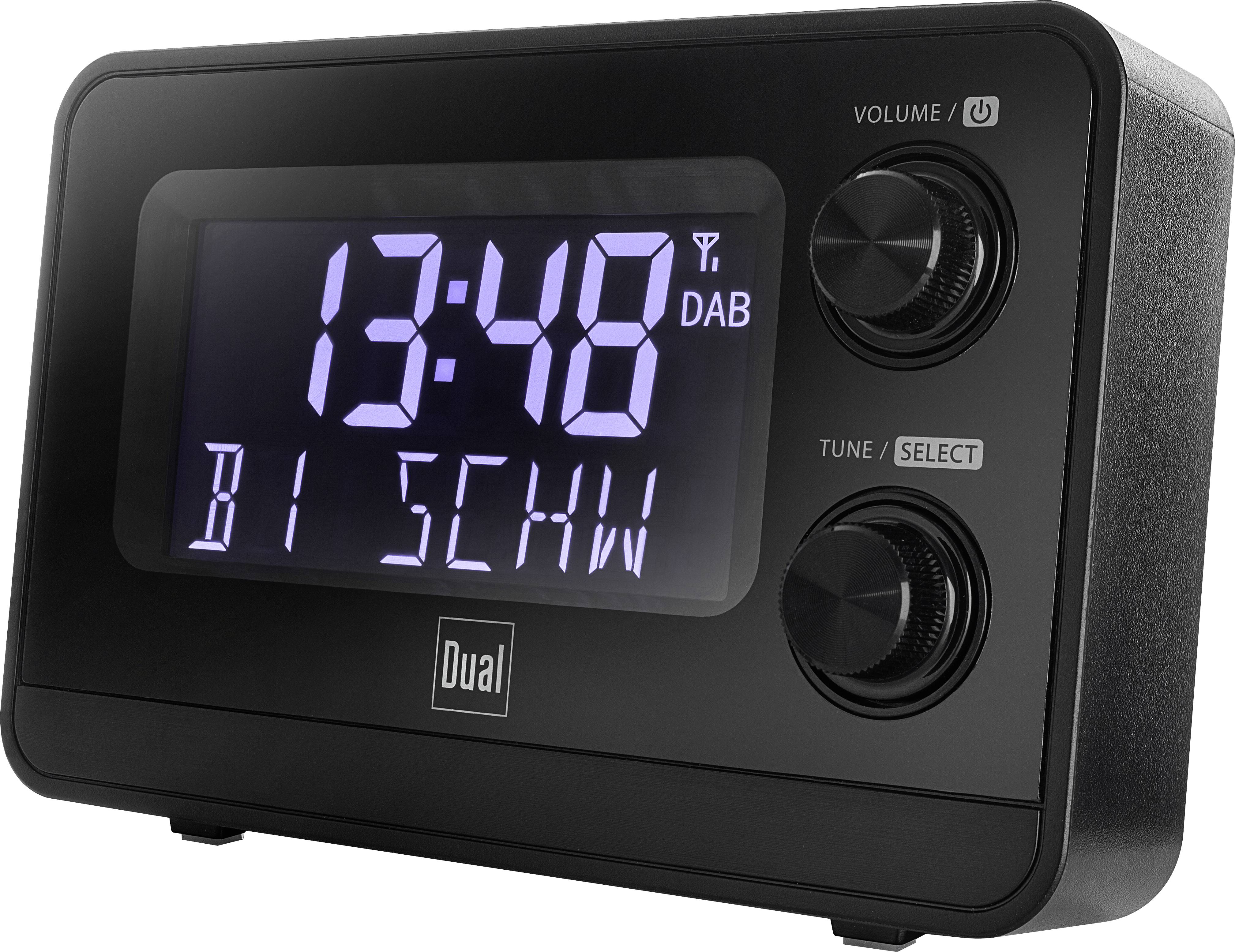 Dual 10 Wekkerradio DAB+, FM Zwart | Conrad.nl