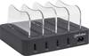Manhattan 102261 USB-laadstation 34 W USB 3.2 Gen 1 bus A (USB 3.0) Zwart, Transparant Thuis