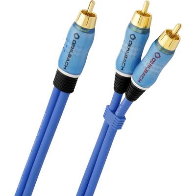 Oehlbach D1C22711 Cinch Audio Y-kabel [2x Cinch-stekker - 1x Cinch-stekker] 12.50 m Blauw 