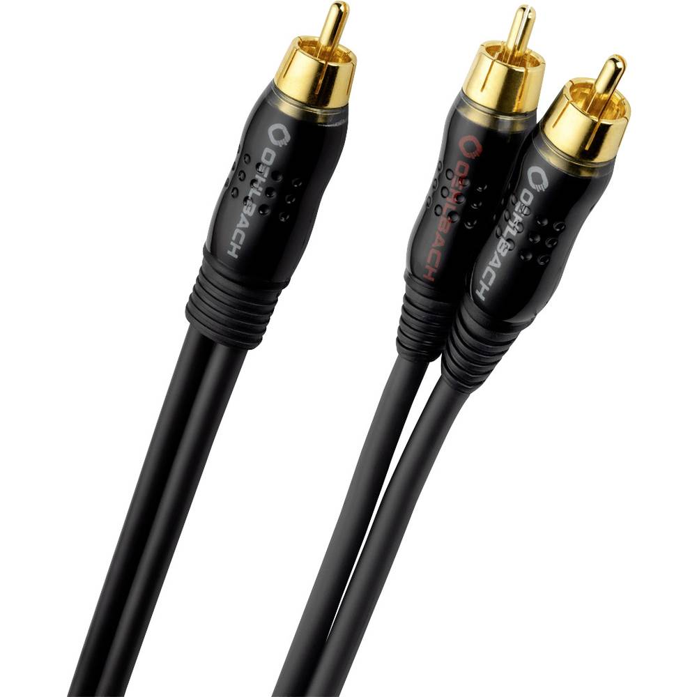 Oehlbach D1C23711 Cinch Audio Y-kabel [2x Cinch-stekker - 1x Cinch-stekker] 12.50 m Antraciet