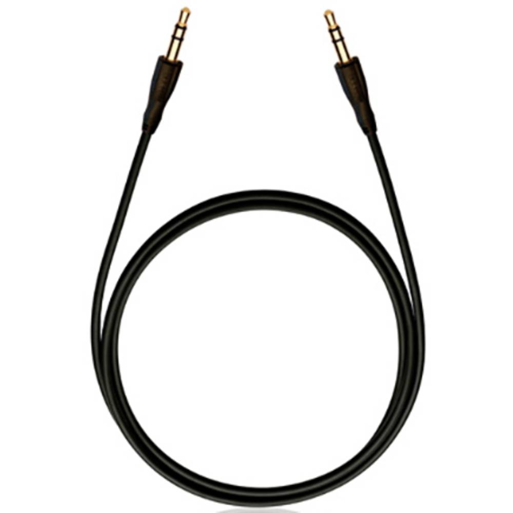 Oehlbach D1C84016 Jackplug Audio Aansluitkabel [1x Jackplug male 3,5 mm - 1x Jackplug male 3,5 mm] 0.50 m Zwart