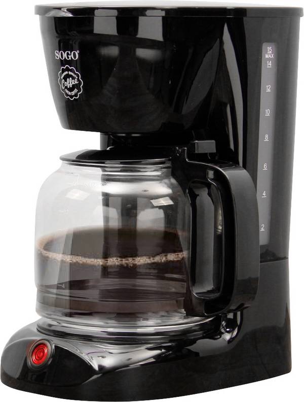 SOGO Human Technology Drip 15 Koffiezetapparaat Zwart  Capaciteit koppen: 15 Glazen kan, Warmhoudfunctie