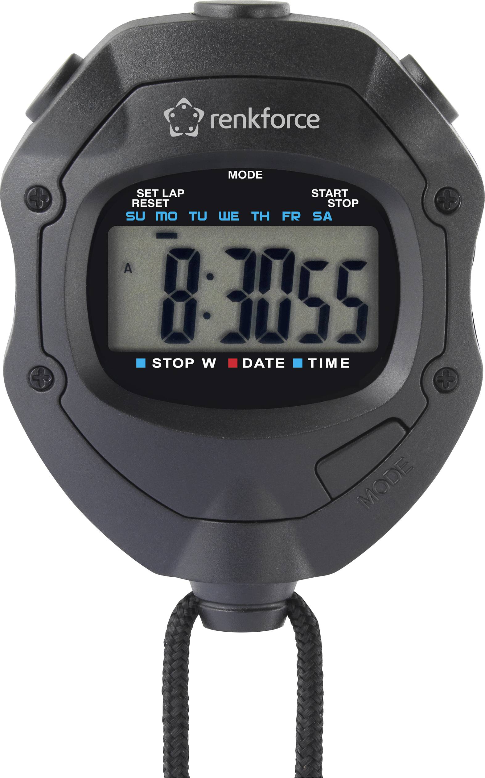 Renkforce RFSW110 Digitale stopwatch Black Conrad.nl