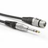 Sommer Cable HBP-XF6S-0150 Audio Adapterkabel [1x Jackplug male 6,3 mm (stereo) - 1x XLR-bus 3-polig] 1.50 m Zwart