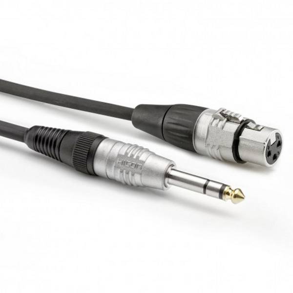 Sommer Cable HBP-XF6S-0150 Audio Adapterkabel [1x Jackplug male 6,3 mm (stereo) - 1x XLR-bus 3-polig] 1.50 m Zwart