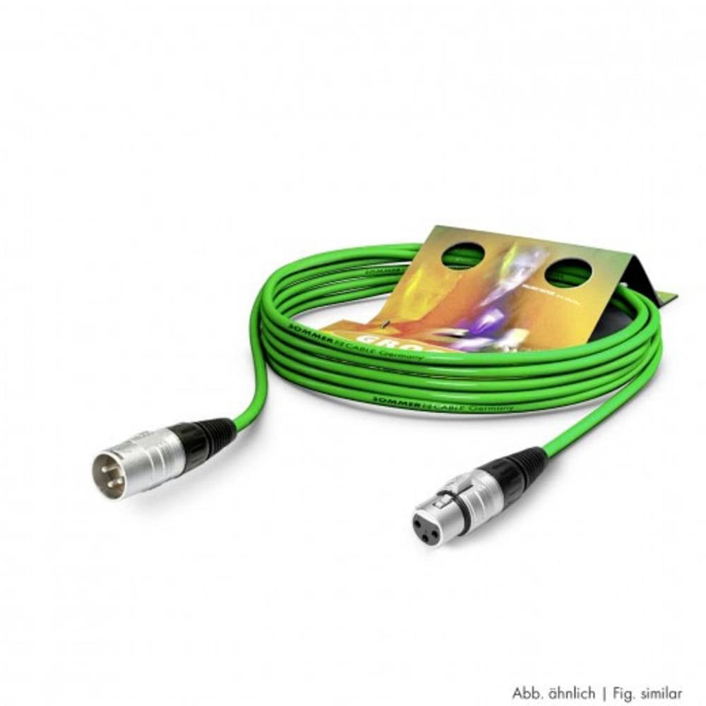 Sommer Cable SGHN-0100-GN XLR Aansluitkabel [1x XLR-bus 3-polig - 1x XLR-stekker 3-polig] 1.00 m Groen
