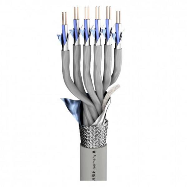 Sommer Cable 100-1156-06C Signaalkabel  6 x 2 x 0.26 mm² + 6 x 2 x 0.26 mm² Grijs per meter