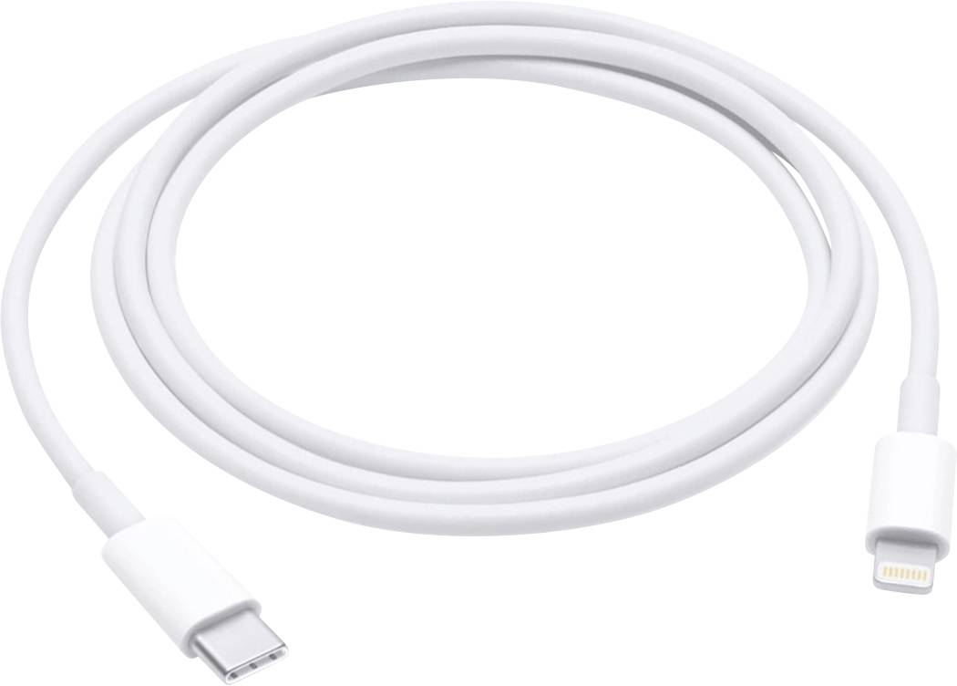 TECHly ICOC-APP-8BUC10T USB-kabel USB 2.0 Apple Lightning stekker 1.00 m Wit PVC-mantel, Rond-1