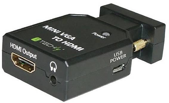 TECHly AV Converter IDATA-VGA-HDMINI [HDMI, Jackplug - VGA] 1920 x 1200 Pixel, 1680 x 1050 Pixel, 1440 x 900 Pixel, 1366-0