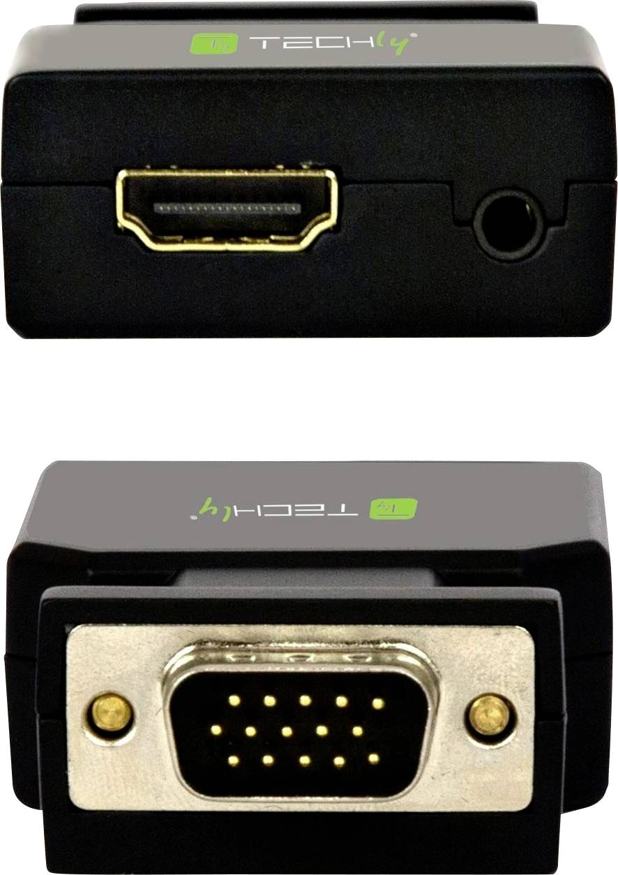 TECHly AV Converter IDATA-VGA-HDMINI [HDMI, Jackplug - VGA] 1920 x 1200 Pixel, 1680 x 1050 Pixel, 1440 x 900 Pixel, 1366-2