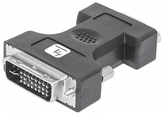 TECHly IADAP-DVI-8700T DVI / VGA Adapter [1x DVI-stekker 18+5-polig - 1x VGA-bus] Zwart